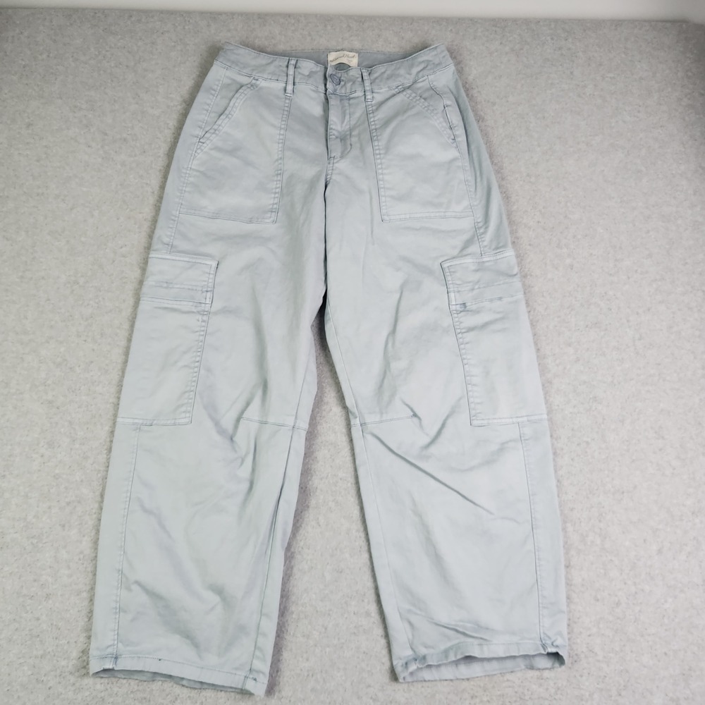 Universal Thread Cargo Pants Womens 4 Blue High Rise Relaxed Utility Wide Leg